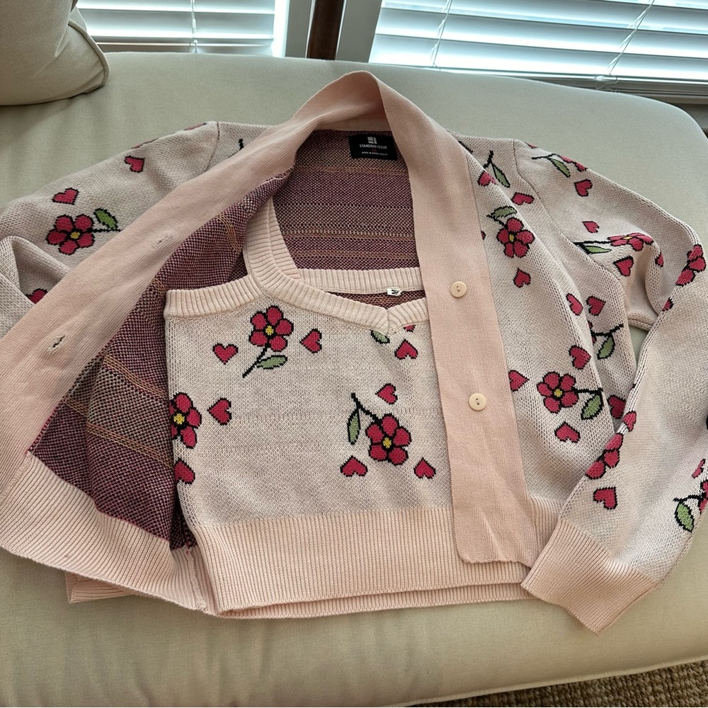 Standard Issue two-piece knit tank top and sweater